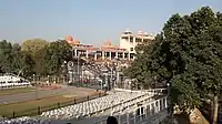 Stadium-like seating at Pakistani side of the border