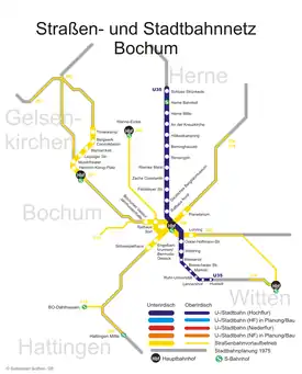 BOGESTRA network map, including U35 line.