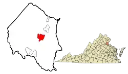 Location in Stafford County and the state of Virginia.