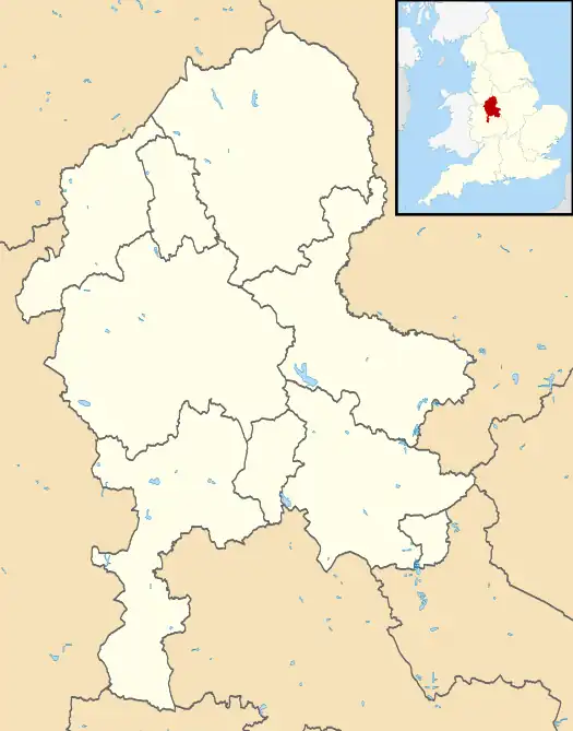 Maps of castles in England by county: L–W is located in Staffordshire
