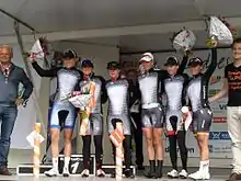 Team Specialized–lululemon after winning the 2nd stage