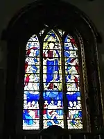 Stained glass window above the altar
