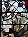 Window depicting basketweaving, a local cottage industry