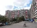 The largest apartment building in Savica, known colloquially as the "officer's skyscraper"