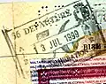 Malta: old style passport stamp from 1999