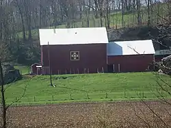 A decorated barn near Ohio State Route 93