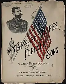Music sheet of march "The Stars and Stripes Forever"