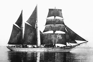 Mission ship Southern Cross, sunk off King Island, 1920