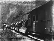 Works train in the Barron Gorge section ~1911