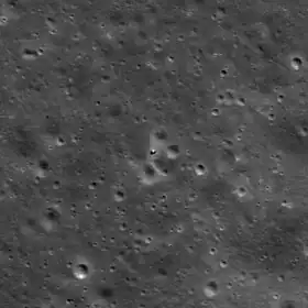 Chang'e 4 lander (center) and rover (west-northwest of lander) 6 months after landing.