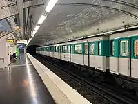 Line 12 platforms at Marcadet–Poissonniers