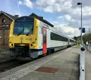 Train to Eeklo in Sleidinge railway station