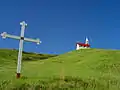 The stations of the cross north of the village, across the highway