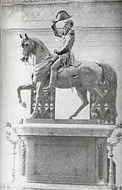 Equestrian statue by Joseph A. Bailly of Guzmán Blanco, under whose presidency the Bolívar statue was erected in Caracas