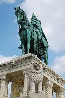 St Stephen's modern sculpture in Budapest