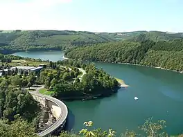 Upper Sûre Lake in Luxembourg