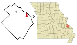 Location of Ste. Genevieve, Missouri