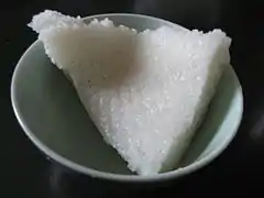 A cooked rice cake
