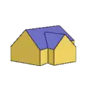 Cross-gabled roof