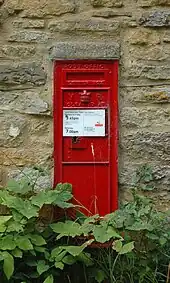 Victorian wall box at Steeple Barton, Oxfordshire.