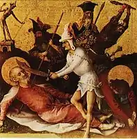 "Martyrdoms of Simon the Zealot and Jude the Apostle", Martyrdom of the Apostles, c. 1435–40, Städel, Frankfurt