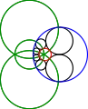The circles passing through the tangent points of the Steiner-chain circles with the two given circles are orthogonal to the latter and intersect at multiples of the angle 2θ.