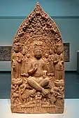 Stele with the Boddhisattva Maitreya (Mile), probably Shaanxi province, Northern Zhou dynasty, 557-581. Freer Gallery of Art