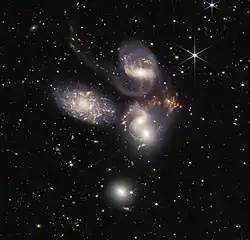 Stephens quintet by James Webb Space Telescope, Jul 2022
