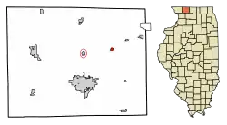 Location of Dakota in Stephenson County, Illinois.