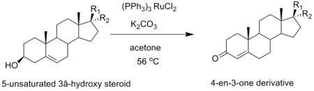 An Oppenauer oxidation of pregnenolone