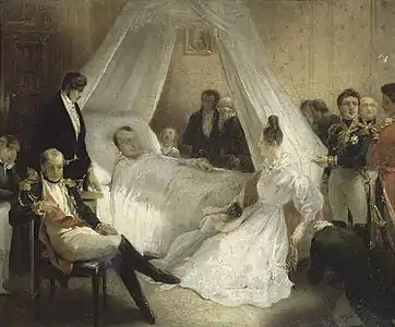 Mort de Napoléon Ier à Sainte-Hélène, le 5 mai 1821, v. 1828