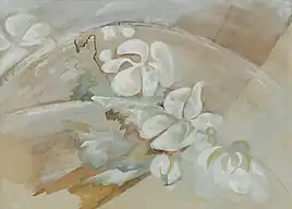 A water color titled Still Life with Cyclamen by Zelda Fitzgerald