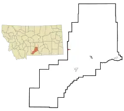 Location of Reed Point, Montana