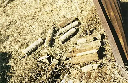 Stokes mortars and other munitions debris found at Curtis Bay Depot in 1999