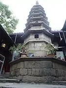 A stone pagoda at Jinshan Temple.