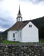 Stone fence, east facade