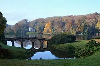 English landscape garden at Stourhead, UK, by Henry Hoare, the 1740s