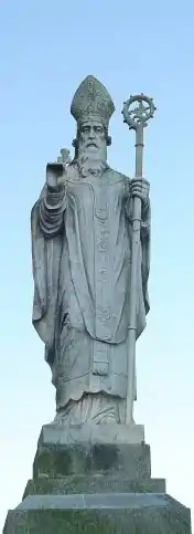 Statue of St. Patrick at Hill of Tara, Ireland