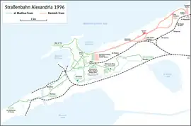 Alexandria tramway routes