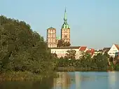 View from the west, Knieperteich in the foreground