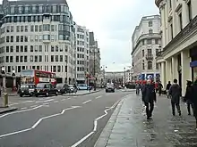 The Strand, looking towards Trafalgar Square and the Admiralty Arch