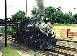 Strasburg No. 90 at Leaman Place, Pennsylvania on July 30, 1989.