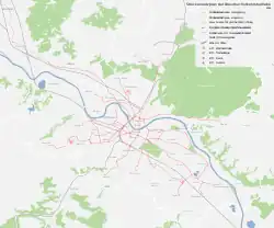 Dresden tramway network, 2012.