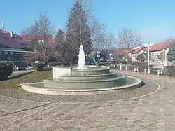 Stubičke Toplice center square in January 2020