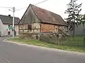 Old barn on the cross roads