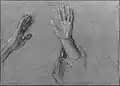 Hands of an apostle, preparatory study, Royal Collection