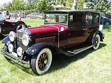 a red Stutz Blackhawk