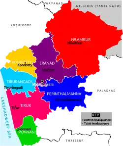 Location in Malappuram district, Kerala, India