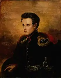 Sublieutenant Anton af Tengström, 1826, born in 1798 he died in the Russo-Turkish war in 1828