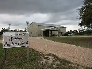 The new Sublime Baptist Church replaced an older building located nearby.